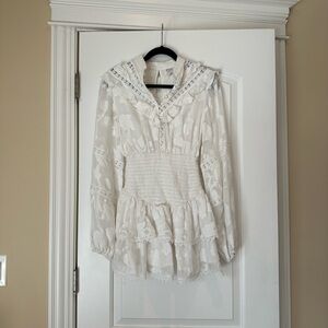 Hemant and nandita Veda floral jacquard short dress